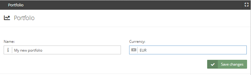 How to configure portfolio name and currency