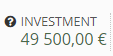 Total amount invested in portfolio